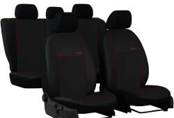 Honda City (IV, V) Univerzális Üléshuzat Eco Line Eco bőr fekete színben bordó varrással (ELIBOR-HONCity)