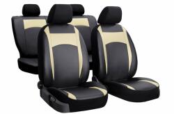 FORD Fiesta (Mk5, Mk6, Mk7, Mk8) Univerzális Üléshuzat DESIGN Eco bőr fekete bézs színben (DBBEZS-FORFies)