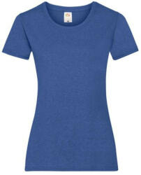 Fruit of the Loom FU78 Női környakas póló, LADY-FIT VALUEWEIGHT T, Retro Heather Royal - M (FU784907)