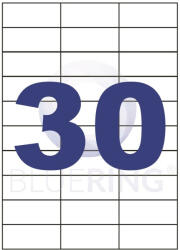 BLUERING Etikett címke, 70x29, 6mm, 100 lap, 30 címke/lap Bluering® (BRET130) - iroszer24