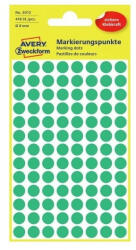 Avery Etikett címke, o8mm, jelölésre, 104 címke/ív, 4 ív/doboz, Avery zöld (3012) - iroszer24