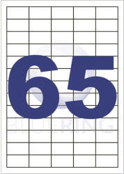 Bluering Etikett címke, 38, 1x21, 2mm, 100 lap, 65 címke/lap Bluering® (BRET134) - iroszer24