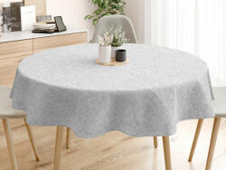 Goldea față de masă decorativă loneta - gri natural - rotundă Ø 100 cm Fata de masa