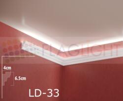  Ld-33 Декоративен профил за скрито led осветление ► 2метра (ld33)
