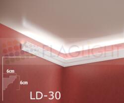  Ld-30 Декоративен профил за скрито led осветление ► 2метра (ld30)