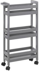 5five Simple Smart Raft universal Vaduz, MDF, gri, cu roti, 40 x 15 x H 75 cm Raft