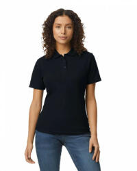 Gildan GIL64800-B3 SOFTSTYLE® LADIES' DOUBLE PIQUÉ POLO WITH 3 COLOUR-MATCHED BUTTONS (gil64800-b3bl-xl)