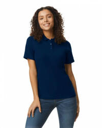 Gildan GIL64800-B3 SOFTSTYLE® LADIES' DOUBLE PIQUÉ POLO WITH 3 COLOUR-MATCHED BUTTONS (gil64800-b3nv-m)