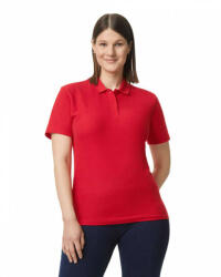 Gildan GIL64800-B3 SOFTSTYLE® LADIES' DOUBLE PIQUÉ POLO WITH 3 COLOUR-MATCHED BUTTONS (gil64800-b3re-xl)