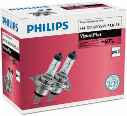 Philips VisionPlus H4 60/55W 12V 2x (12342VPC2)