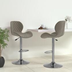vidaXL Scaune de bar, 2 buc. , gri deschis, catifea (334911)