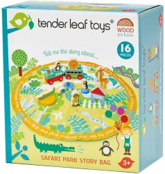 Tender Leaf Toys Fa játékkészlet - Szafari mesék, 16 darab (191856083603)