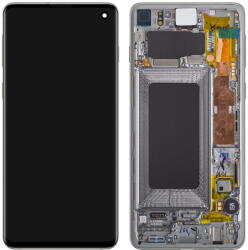 Samsung Piese si componente Display - Touchscreen Samsung Galaxy S10 G973, Cu Rama, Argintiu, Service Pack GH82-18850G (GH82-18835G) - vexio