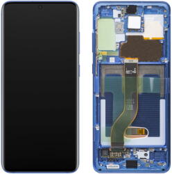 Samsung Piese si componente Display - Touchscreen Samsung Galaxy S20+ / Samsung Galaxy S20+ 5G, Cu Rama, Albastru (Aura Blue), Service Pack GH82-22134H (GH82-22145H) - vexio