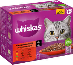 Whiskas 12x85g Whiskas 1+ klasszikus válogatás szószban nedves macskatáp