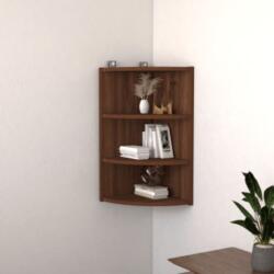 vidaXL Raft colțar perete, stejar maro, 30x31, 5x60 cm, lemn prelucrat (339542) Raft