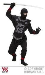 Widmann Costum ninja negru - marimea 140 cm (WID74527)