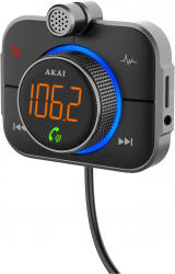 Akai Modulator FM AKAI FMT-95BT 87 5-108 MHz Bluetooth cititor USB micro SD Card iluminare LED (fmt-95bt)
