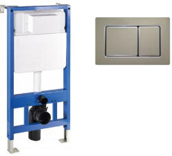 Mexen Fenix Slim beépíthető WC tartály + Fenix-02 inox nyomólap (60100-600311)