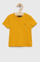 Tommy Hilfiger tricou de bumbac pentru copii culoarea portocaliu, neted PPYX-TSB02C_22X