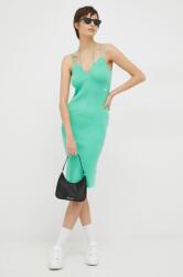 Calvin Klein rochie culoarea turcoaz, mini, mulata PPYX-SUD16R_77X