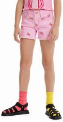 Desigual pantaloni scurti copii culoarea roz, modelator PPYX-SZG09I_30X