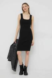 Calvin Klein rochie culoarea negru, midi, mulata PPYX-SUD00T_99X