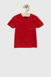 Tommy Hilfiger tricou de bumbac pentru copii culoarea rosu, neted PPYX-TSB096_33X