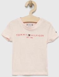 Tommy Hilfiger tricou de bumbac pentru copii culoarea roz, cu imprimeu PPYX-TSB094_03X
