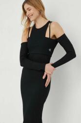 Calvin Klein rochie culoarea negru, mini, mulata PPYX-SUD16M_99X
