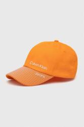 Calvin Klein Jeans șapcă din bumbac pentru copii culoarea portocaliu, modelator PPYX-CAG02T_22X