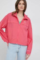 Calvin Klein Jeans windbreaker culoarea roz, de tranzitie PPYX-KUD0CE_42X