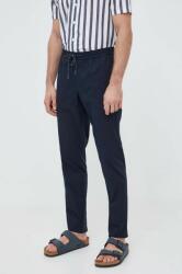 Tommy Hilfiger pantaloni de bumbac culoarea albastru marin, drept PPYX-SPM0AG_59X