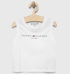 Tommy Hilfiger top din bumbac pentru copii culoarea alb PPYX-TSG0AE_00X