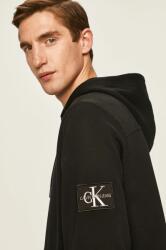 Calvin Klein hanorac de bumbac barbati, culoarea negru, cu glugă, neted PPYK-BLM01L_99X