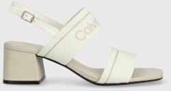 Calvin Klein sandale SQUARED BLK HL SANDAL 45 HE culoarea alb, HW0HW01635 PPYX-OBD0I6_00X