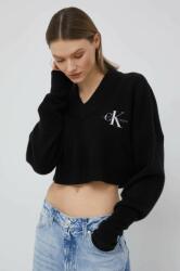 Calvin Klein pulover din amestec de lana femei, culoarea negru PPYX-SWD04R_99X