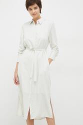 Calvin Klein rochie culoarea bej, midi, drept PPYX-SUD054_01A