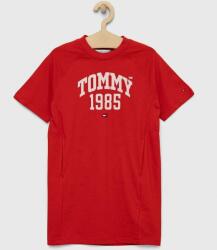 Tommy Hilfiger rochie din bumbac pentru copii Culoarea rosu, mini, drept PPYX-SUG095_33X