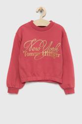 Tommy Hilfiger bluza copii culoarea roz, cu imprimeu PPYX-BLG01I_42X