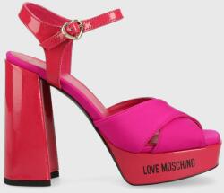 Love Moschino sandale San Lod Quadra 120 culoarea roz, JA1605CG1G PPYX-OBD19P_43X