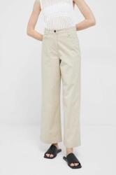 Tommy Hilfiger pantaloni femei, culoarea bej, lat, high waist PPYX-SPD0PI_08X