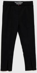Tommy Hilfiger leggins copii culoarea negru, neted PPYX-LGG00I_99X