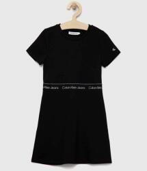 Calvin Klein Jeans rochie fete culoarea negru, midi, drept PPYX-SUG001_99X