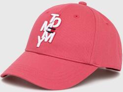 Tommy Hilfiger șapcă din bumbac pentru copii culoarea roz, cu imprimeu PPYX-CAK00C_42X