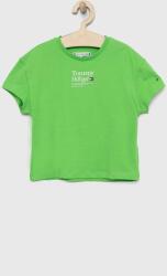 Tommy Hilfiger tricou de bumbac pentru copii culoarea verde PPYX-TSG0AB_71X