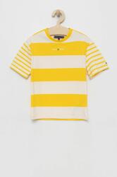 Tommy Hilfiger tricou copii culoarea galben, modelator PPYX-TSB092_11X