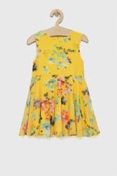 Desigual rochie din bumbac pentru copii culoarea galben, mini, evazati PPYX-SUG0H5_11X