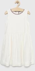 Tommy Hilfiger rochie fete culoarea alb, midi, evazati PPYX-SUG00K_00X