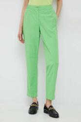 Tommy Hilfiger pantaloni de bumbac culoarea verde, drept, high waist PPYX-SPD0PD_77X